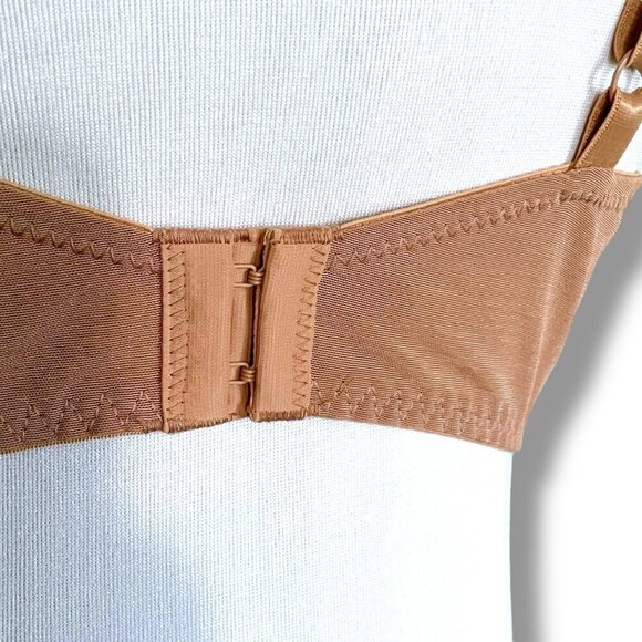 Lunaire 36D Bra Sevilla Tan Lace Animal Print Semi Demi Underwire Sheer 14013 - Picture 7 of 9